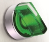 Imagem de Interruptor selector iluminado verde o 22 manipulo 2 posicoes - 24 v - 1no+1nc