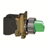 Imagem de Interruptor selector iluminado verde o 22 manipulo 2 posicoes - 240 v - 1no+1nc