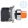 Imagem de Interruptor selector iluminado amarelo o 22 manipulo 2 posicoes - 24 v - 1no+1nc