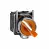 Imagem de Interruptor selector iluminado amarelo o 22 manipulo 2 posicoes - 24 v - 1no+1nc