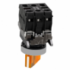Imagem de Interruptor selector iluminado amarelo o 22 manipulo 2 posicoes - 24 v - 1no+1nc