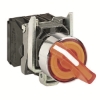 Imagem de Interruptor selector iluminado amarelo o 22 manipulo 2 posicoes - 240 v-1no+1nc