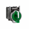 Imagem de Interruptor selector iluminado verde o 22 manipulo 3 posicoes - 240 v-1no+1nc