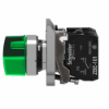 Imagem de Interruptor selector iluminado verde o 22 manipulo 3 posicoes - 240 v-1no+1nc