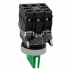 Imagem de Interruptor selector iluminado verde o 22 manipulo 3 posicoes - 240 v-1no+1nc