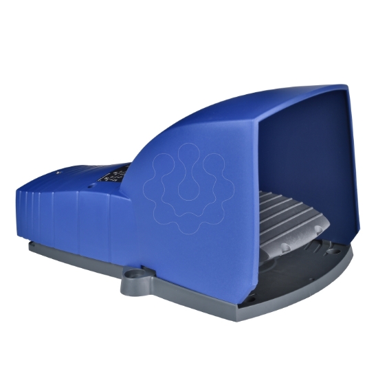 Imagem de Interruptor de pedal unico XPE-B – com tampa – plastico - azul - 2NC+2NO