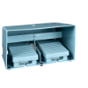 Imagem de Interruptor de pedal duplo XPE-M  – com tampa – metalico - azul - 2NC+2NO