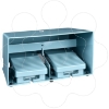 Imagem de Interruptor de pedal duplo XPE-M  – com tampa – metalico - azul - 2NC+2NO