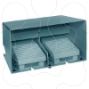 Imagem de Interruptor de pedal duplo XPE-M  – com tampa – metalico - azul - 2NC+2NO