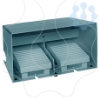 Imagem de Interruptor de pedal duplo XPE-M  – com tampa – metalico - azul - 2NC+2NO