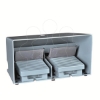 Imagem de Interruptor de pedal duplo XPE-M  – com tampa – metalico - azul - 2NC+2NO