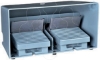 Imagem de Interruptor de pedal duplo XPE-M  – com tampa – metalico - azul - 2NC+2NO