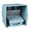 Imagem de Interruptor de pedal unico XPE-M - com tampa - metalico - azul - 2 NC + 2 NO