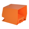 Imagem de Interruptor de pedal unico XPE-R – com tampa – metalico – laranja - 1NC+1NO