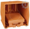 Imagem de Interruptor de pedal unico XPE-R – com tampa – metalico – laranja - 1NC+1NO