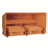 Imagem de interruptor de pedal duplo XPE-R - com tampa - metalico - laranja - 2NC+2NO