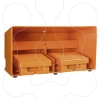 Imagem de interruptor de pedal duplo XPE-R - com tampa - metalico - laranja - 2NC+2NO