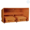 Imagem de interruptor de pedal duplo XPE-R - com tampa - metalico - laranja - 2NC+2NO