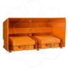 Imagem de interruptor de pedal duplo XPE-R – com tampa – metalico – laranja - 4NC+4NO