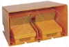 Imagem de Interruptor de pedal duplo XPE-M - IP66 - com tampa - metalico - laranja - 2 NC + 2 NO