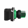 Imagem de Interruptor selector iluminado verde o 22 manipulo 2 posicoes - 24 v - 1no+1nc