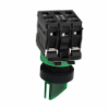 Imagem de Interruptor selector iluminado verde o 22 manipulo 2 posicoes - 24 v - 1no+1nc