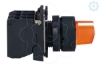 Imagem de Interruptor selector iluminado amarelo o 22 manipulo 2 posicoes - 240 v-1no+1nc