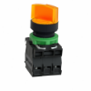Imagem de Interruptor selector iluminado amarelo o 22 manipulo 2 posicoes - 240 v-1no+1nc