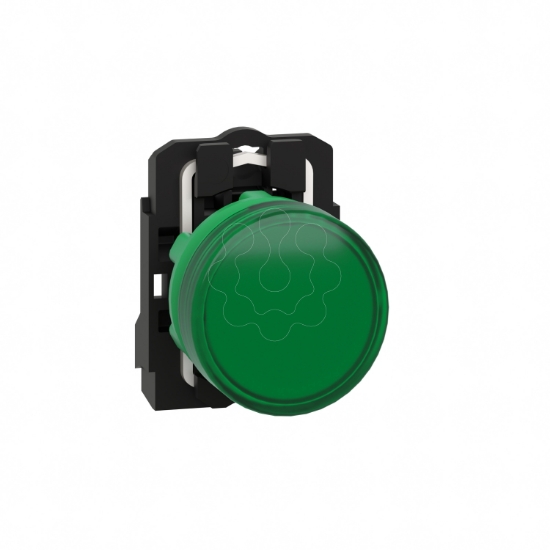 Imagem de Sinalizador led - verde 230...240vca c/ aro fix plastico