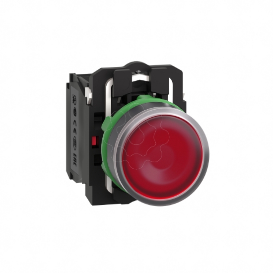Imagem de Botao de pressao iluminado vermelho o 22 – mola encastrada - 240 v - 1no+1nc