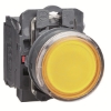 Imagem de Botao de pressao iluminado amarelo o 22 - mola encastrada - 240 v - 1no+1nc