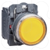 Imagem de Botao de pressao iluminado amarelo o 22 - mola encastrada - 240 v - 1no+1nc