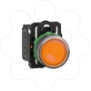Imagem de Botao de pressao iluminado amarelo o 22 - mola encastrada - 240 v - 1no+1nc