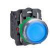 Imagem de Botao de pressao iluminado azul o 22 – mola encastrada - 24 v - 1no+1nc