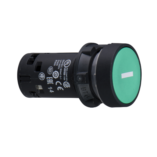 Imagem de Pulsador rasante verde  no - 'i'