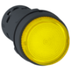 Imagem de Botao de pressao monolitico iluminado plastico amarelo o22 led integral retorno por mola 24 v ac/dc 1 nao