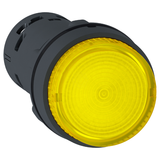 Imagem de Botao de pressao monolitico iluminado plastico amarelo o22 led integral retorno por mola 24 v ac/dc 1 nao