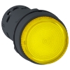 Imagem de Botao de pressao monolitico iluminado plastico amarelo o22 led integral retorno por mola 24 v ac/dc 1 nao