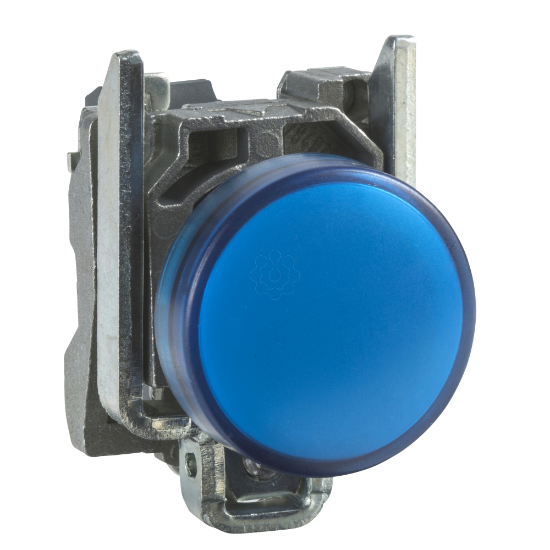 Imagem de Sinalizador led - azul 110...120vca c/ aro fix met