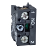Imagem de Bloco de contacto zb2 - spring return - 1 no - lento-break/staggered - front mounting