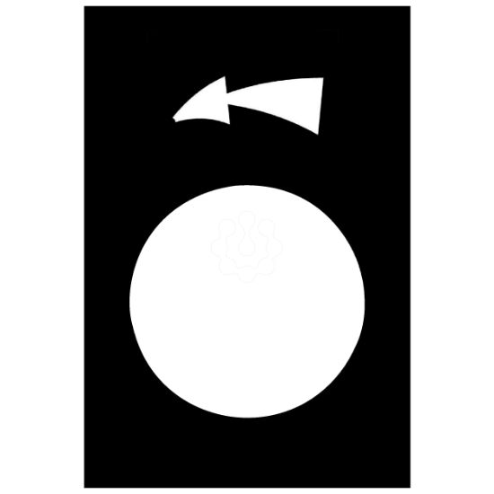 Imagem de Legenda   30 x 40 mm   preto     slew  esquerda lento rapido