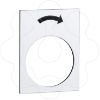 Imagem de Etiqueta plastica de sinalizacao para botoeira pendente 30x40mm branca "rotacionar para direita" velocidade lenta