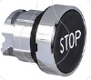 Imagem de Cabeca do botao de pressao de o 22 - retorno p/ mola - encastrada – preta - stop