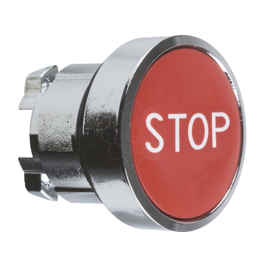 Imagem de Cabeca do botao de pressao o22 - retorno p/ mola - encastrada – vermelha - stop