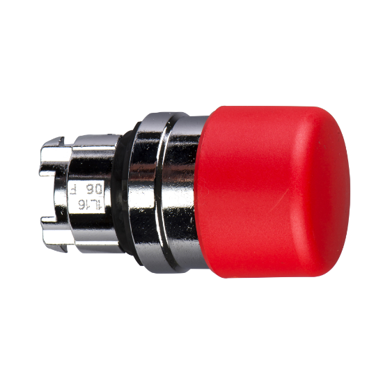 Imagem de Cabeca do botao de pressao o22 - retorno por mola - cogumelo o30mm - vermelha