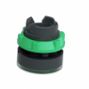 Imagem de Cabeca botao capsula verde para led a face para aro de fixacao plastico