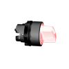Imagem de Cabeca de interruptor selector iluminada - 2 posicoes - o 22 - vermelha