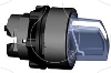 Imagem de Cabeca de interruptor selector iluminada - 3 posicoes - o 22 - azul