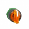 Imagem de Cabeca de interruptor selector iluminada - 3 posicoes - o 22 - amarela