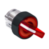 Imagem de Cabeca de interruptor selector iluminada - 3 posicoes - o 22 - vermelha